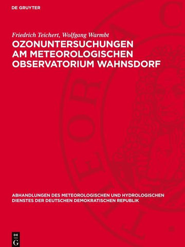 Ozonuntersuchungen am Meteorologischen Observatorium Wahnsdorf