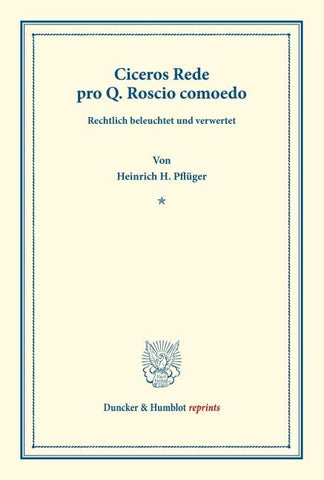 Ciceros Rede pro Q. Roscio comoedo.