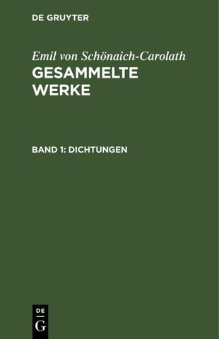 Gesammelte Werke. Band 1