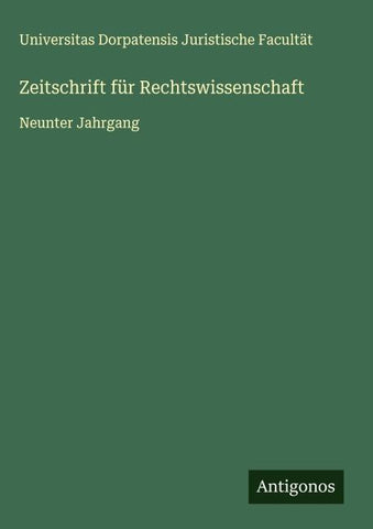 Zeitschrift für Rechtswissenschaft