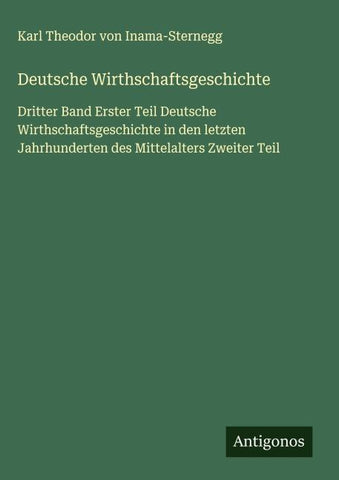 Deutsche Wirthschaftsgeschichte