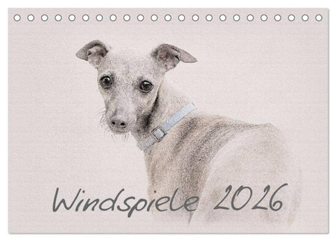 Windspiele 2026 (Tischkalender 2026 DIN A5 quer), CALVENDO Monatskalender