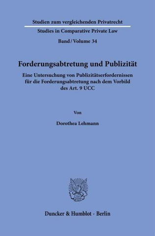 Forderungsabtretung und Publizität