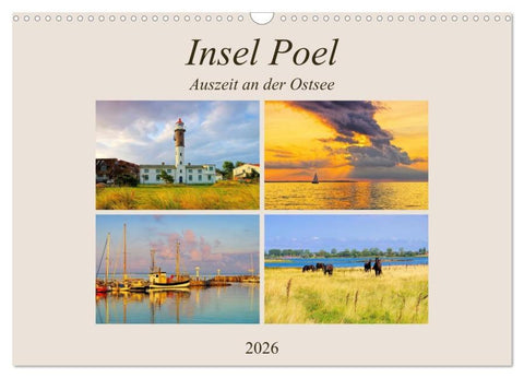 Insel Poel - Auszeit an der Ostsee (Wandkalender 2026 DIN A3 quer), CALVENDO Monatskalender