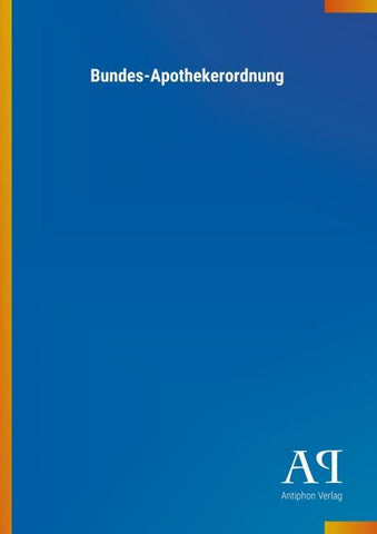 Bundes-Apothekerordnung