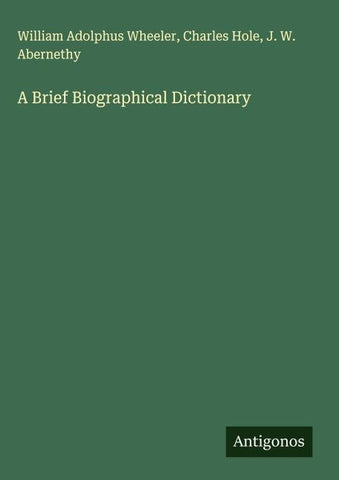A Brief Biographical Dictionary
