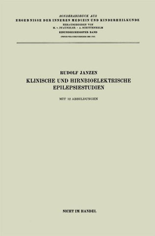 Klinische und hirnbioelektrische Epilepsiestudien