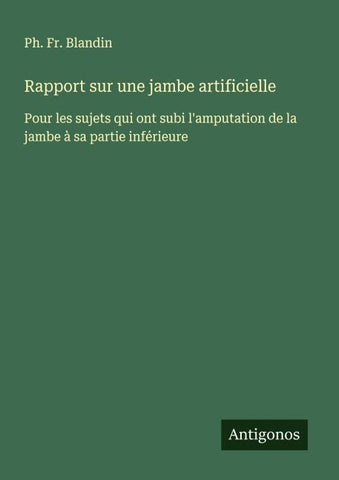 Rapport sur une jambe artificielle