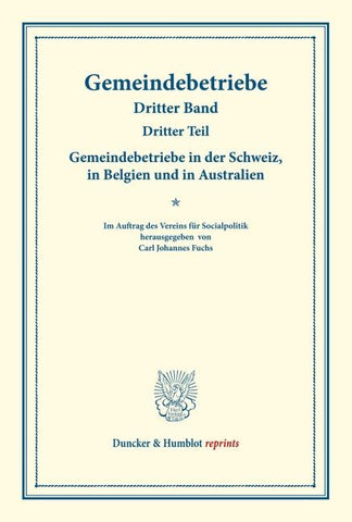 Gemeindebetriebe in der Schweiz, in Belgien und in Australien.