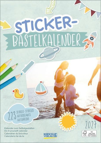 Fot-Malen-Basteln Bastelkalender mit Stickern 2027