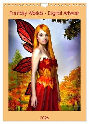 Fantasy Worlds - Digital Artwork (Wall Calendar 2026 DIN A4 portrait), CALVENDO 12 Month Wall Calendar