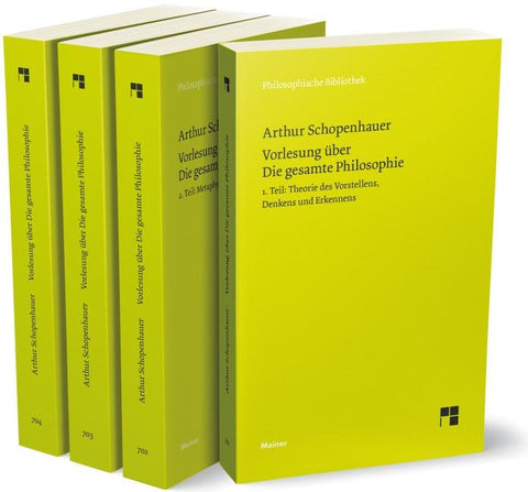 Vorlesung über Die gesamte Philosophie oder die Lehre vom Wesen der Welt und dem menschlichen Geiste, Bde. 1-4 (Set)