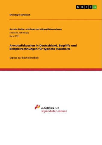 Armutsdiskussion in Deutschland. Begriffe und Beispielrechnungen für typische Haushalte