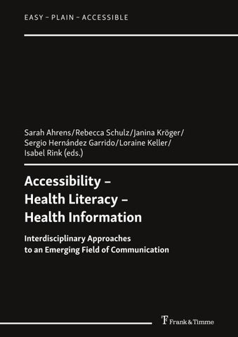 Accessibility - Health Literacy - Health Information