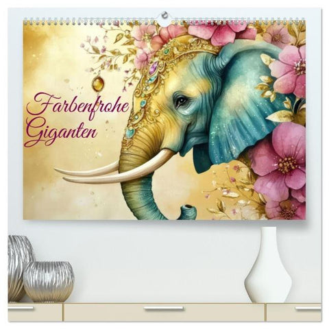 Farbenfrohe Giganten (hochwertiger Premium Wandkalender 2026 DIN A2 quer), Kunstdruck in Hochglanz