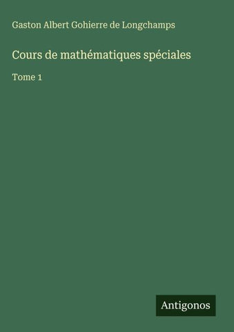 Cours de mathématiques spéciales
