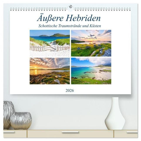 Äußere Hebriden - Schottische Traumstrände und Küsten (hochwertiger Premium Wandkalender 2026 DIN A2 quer), Kunstdruck in Hochglanz