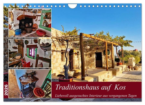 Traditionshaus auf Kos (Wandkalender 2026 DIN A4 quer), CALVENDO Monatskalender