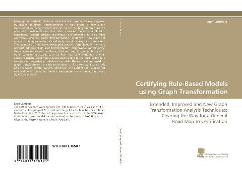 Certifying Rule-Based Models using Graph Transformation