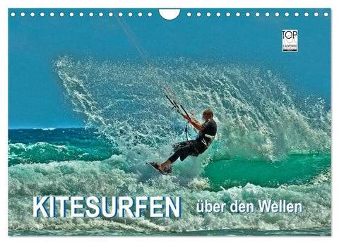 Kitesurfen - über den Wellen (Wandkalender 2026 DIN A4 quer), CALVENDO Monatskalender