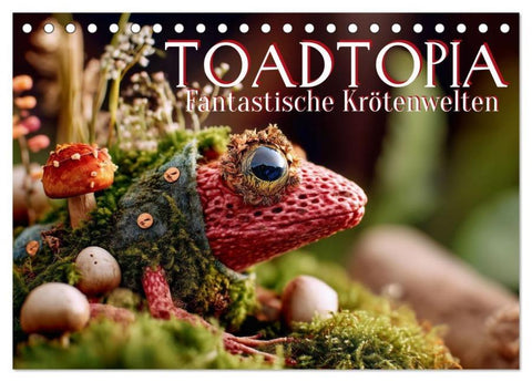 Toadtopia. Fantastische Krötenwelten (Tischkalender 2026 DIN A5 quer), CALVENDO Monatskalender