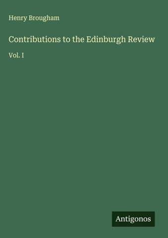 Contributions to the Edinburgh Review