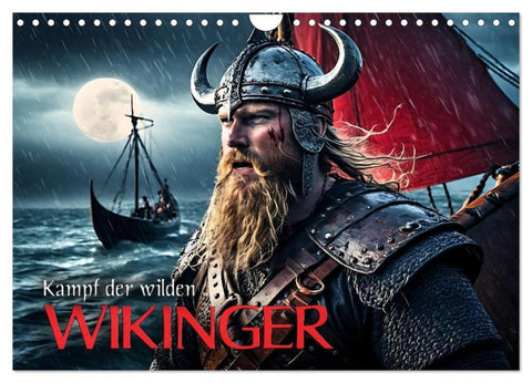 Kampf der wilden Wikinger (Wandkalender 2026 DIN A4 quer), CALVENDO Monatskalender