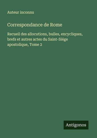 Correspondance de Rome