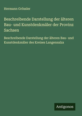 Beschreibende Darstellung der älteren Bau- und Kunstdenkmäler der Provinz Sachsen