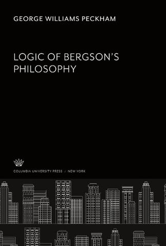 Logic of Bergson'S Philosophy