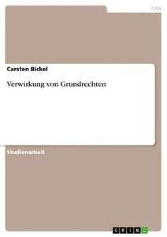 Verwirkung von Grundrechten