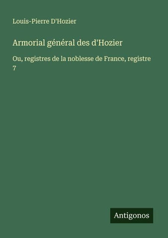 Armorial général des d'Hozier