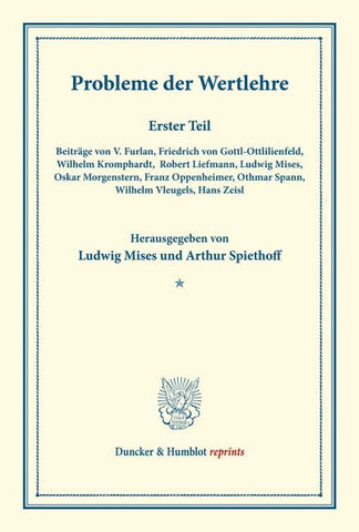 Probleme der Wertlehre.