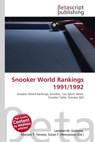 Snooker World Rankings 1991/1992