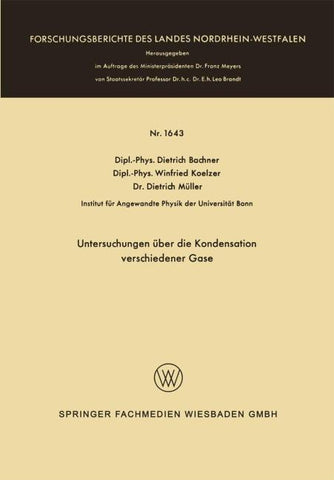 Untersuchungen über die Kondensation verschiedener Gase