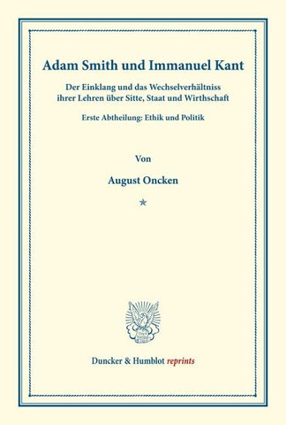 Adam Smith und Immanuel Kant.