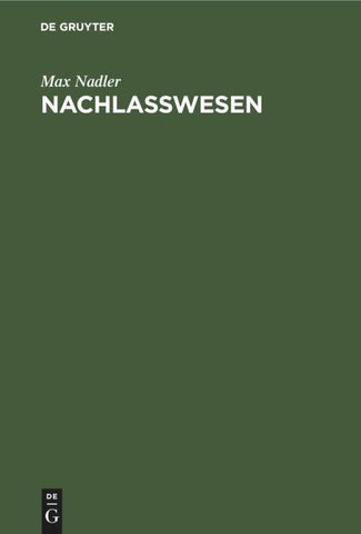 Nachlaßwesen