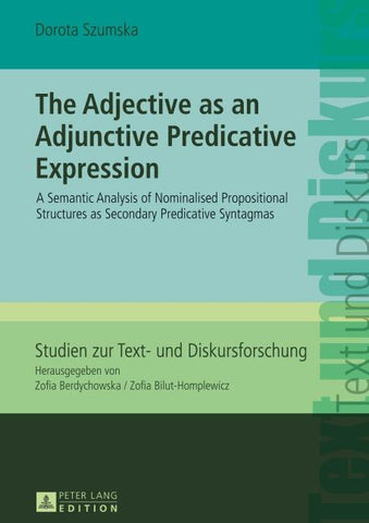 The Adjective as an Adjunctive Predicative Expression