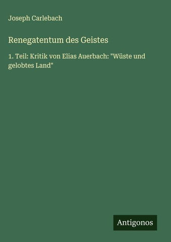 Renegatentum des Geistes