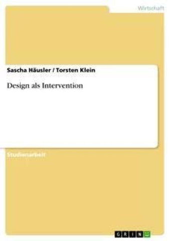 Design als Intervention