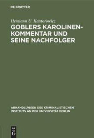 Goblers Karolinen-Kommentar und seine Nachfolger