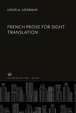 French Prose for Sight Translation
