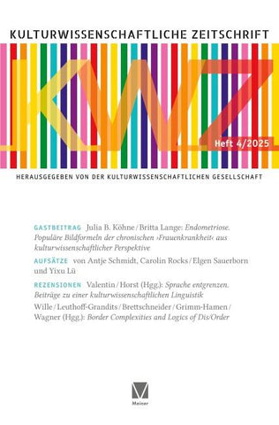 Kulturwissenschaftliche Zeitschrift 2025/4