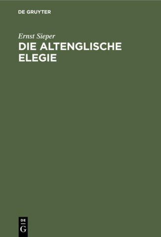 Die altenglische Elegie