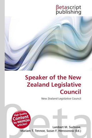 Speaker of the New Zealand Legislative Council