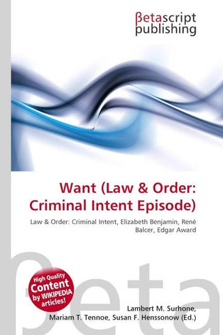 Want (Law & Order: Criminal Intent Episode)