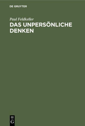 Das unpersönliche Denken