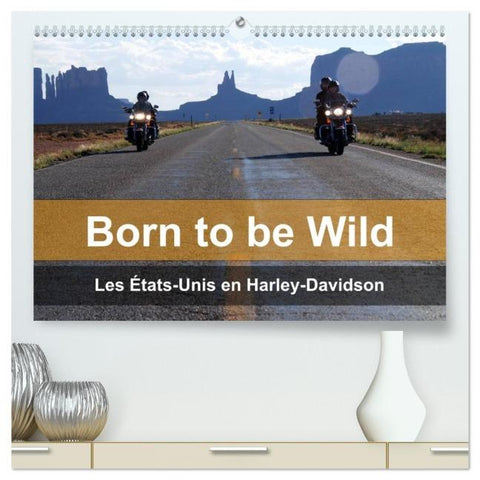 Born to be wild – Les États-Unis en Harley-Davidson (Calendrier mural 2026 DIN A2 vertical) calendrier de bureau