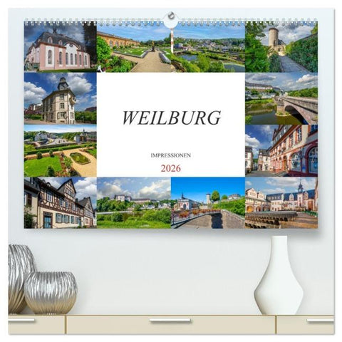 Weilburg Impressionen (hochwertiger Premium Wandkalender 2026 DIN A2 quer), Kunstdruck in Hochglanz