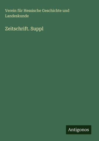 Zeitschrift. Suppl